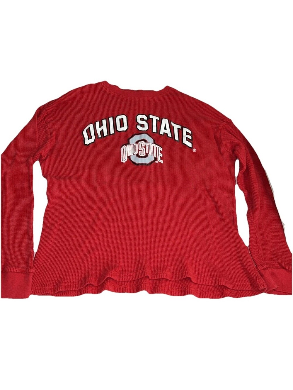 Ohio State Women’s 2XL Thermal Shirt Long Sleeves Red Football